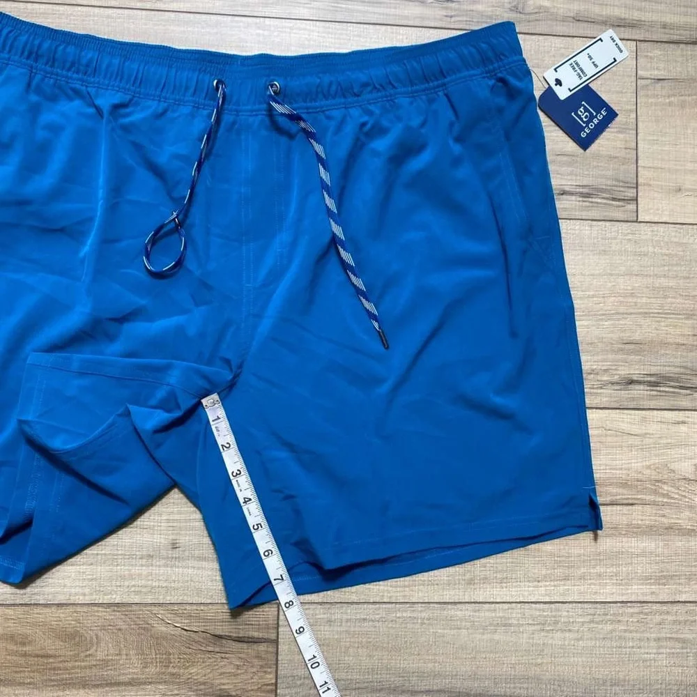 George Men's Athletic Jammer Shorts Shorts Aqua Size 2XL (44-46) Teal‎ Star